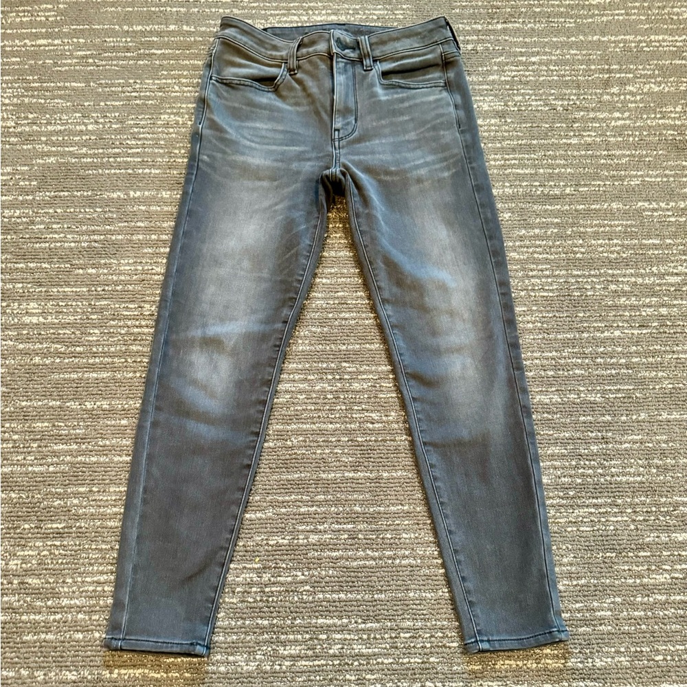 AMERICAN EAGLE Super Stretch Black/Grey Jeggings